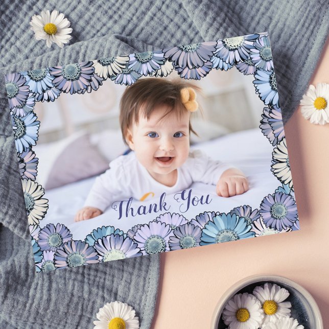 Cartão Postal Foto Personalizada Do Pastel Boho Daisy, Moça Best (Criador carregado)