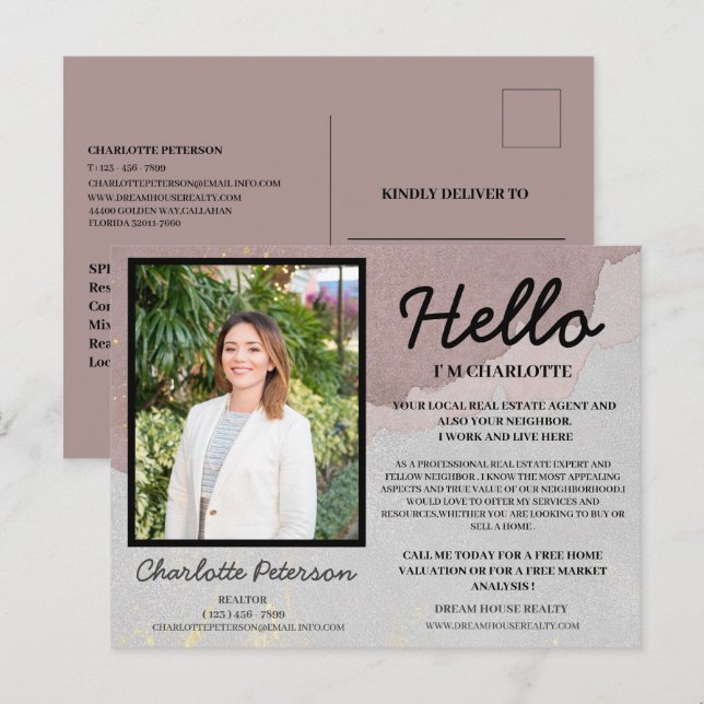 Cartão Postal Foto personalizada do seu bairro Imóveis modernos (Frente/Verso)