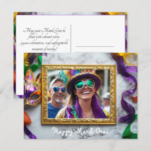 Cartão Postal Foto personalizada Mardi Gras Bourbon Street Bonan