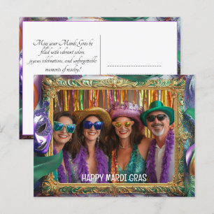 Cartão Postal Foto personalizada Mardi Gras Madness Magic