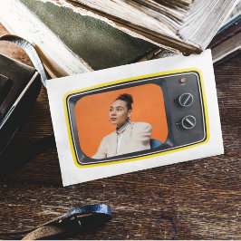 Cartão Postal Foto personalizada no estilo de arte do Pop da TV 