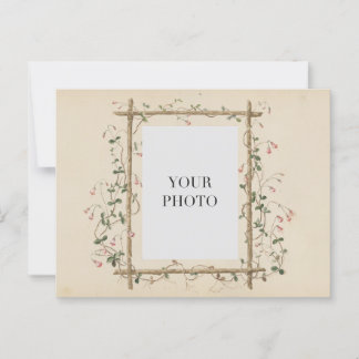Cartão Postal Foto Pessoal Floral Vintage