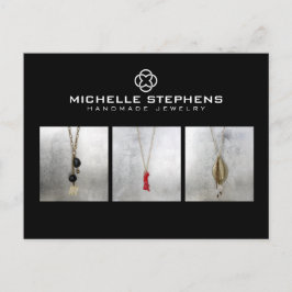 Cartão Postal Foto preta do logotipo de clave moderno Luxury Bou