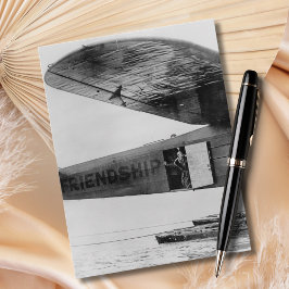 Cartão Postal Foto Preto e Branco de Amelia Earhart Aniversário