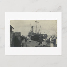 Cartão Postal Foto Real Antiga de Navio