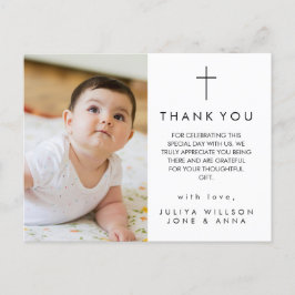 Cartão Postal Foto Religiosa de Batismo com Rotulo Moderno de Ag