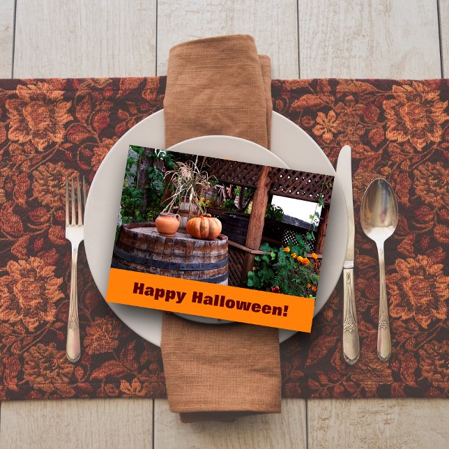 Cartão Postal Foto rústica laranja abóbora (Criador carregado)