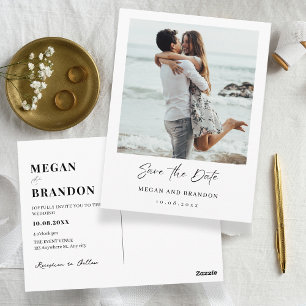 Cartão Postal Foto simples de casamento moderno