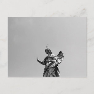 Cartão Postal Foto simples e moderna de gaivota em cima da estát