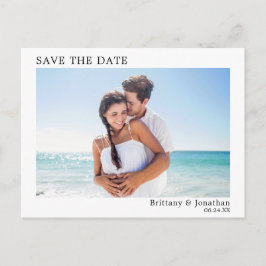 Cartão Postal Foto Simples Moderna Minimalista Salva A Data