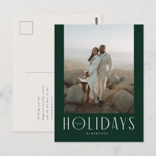 Cartão Postal Foto sofisticada de feriados verdes em florestas