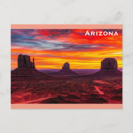 Cartão Postal Foto Sunset do Vale do Monumento da arizona