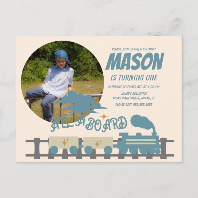 Cartão Postal Foto Terrestre do Partido do Aniversário de crianç (Frente)