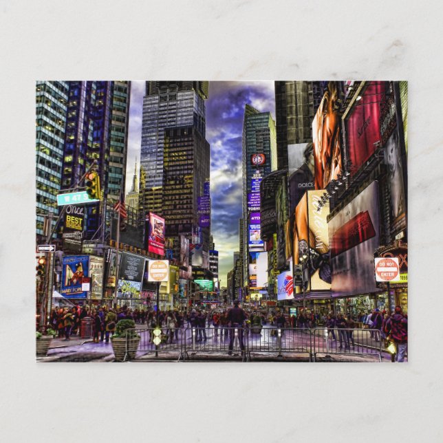 Cartão Postal Foto Times Square em HDR (Frente)