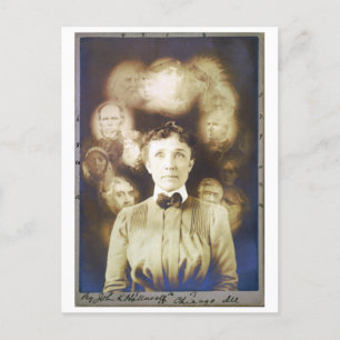 Cartão Postal Fotografia Anterior Vitoriana do Preto e do Espíri