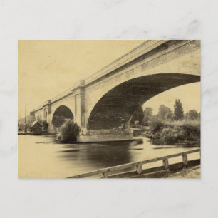 Cartão Postal Fotografia antiga da ponte ferroviária Maidenhead