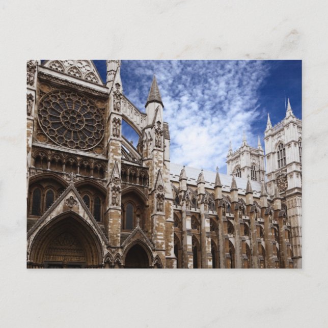 Cartão Postal Fotografia clássica Westminster Abbey London Reino (Frente)