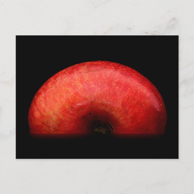 Cartão Postal Fotografia com Retrato Metade da Apple (Frente)