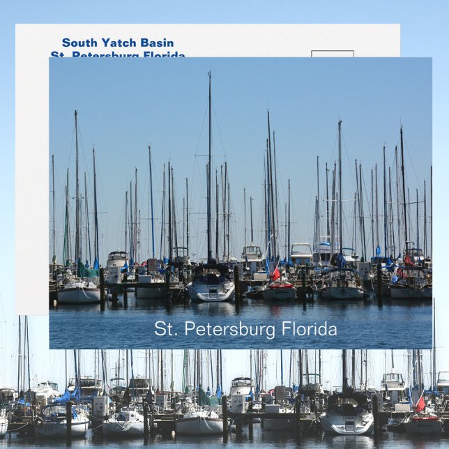 Cartão Postal Fotografia da Bacia do Yatch da Rua de veleiro Pet (Criador carregado)