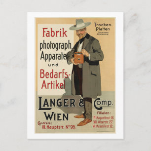 Cartão Postal Fotografia da câmera, Viena, Áustria Vintage
