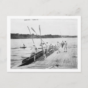 Cartão Postal Fotografia da Equipe de Tripulação da Universida