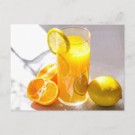 Cartão Postal Fotografia da Fruta de limões e laranjas