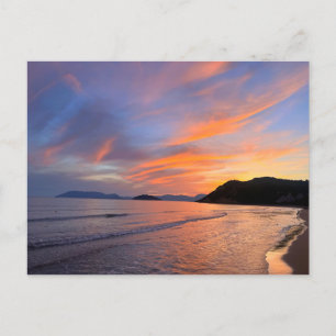 Cartão Postal Fotografia da Grécia Sunset Gerakas Beach Zakyntho