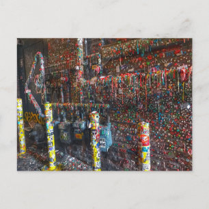 Cartão Postal Fotografia da infame parede de goma de Seattle