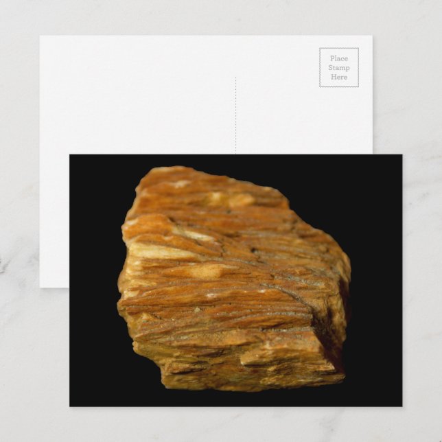 Cartão Postal Fotografia da Natureza da Rocha Mineral Barita Cre (Frente/Verso)