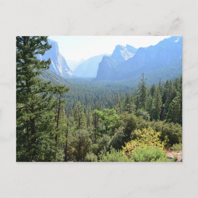 Cartão Postal Fotografia da paisagem do Parque Nacional de Yosem (Frente)