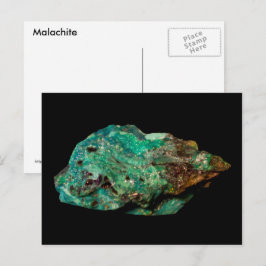 Cartão Postal Fotografia da Rocha Mineral Malaquita Verde na Nat