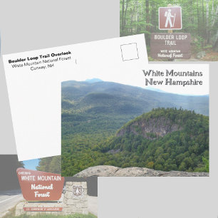 Cartão Postal Fotografia das Montanhas Brancas de New Hampshire