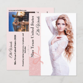 Cartão Postal Fotografia de Autógrafo de Desfile de Beleza com B