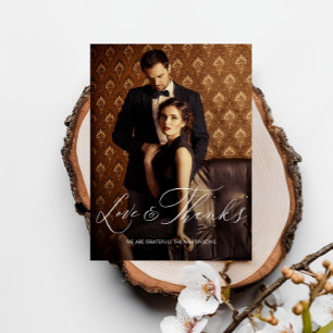 Cartão Postal Fotografia de Carta de Casamento com Roteiro de Am