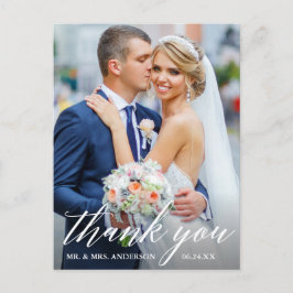 Cartão Postal Fotografia de Casamento Caligrafia Noiva Noivo Obr