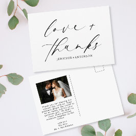 Cartão Postal Fotografia de Casamento com Roteiro de Amor e Agra