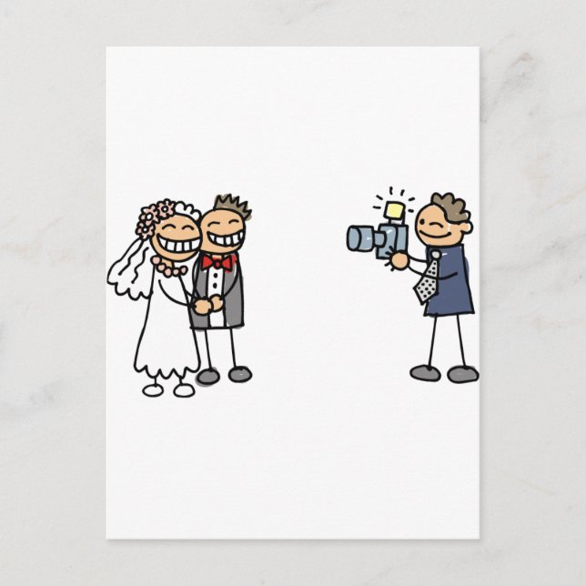 Cartão Postal Fotografia de Casamento Fotografia de Casamento (Frente)