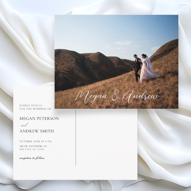Cartão Postal Fotografia de casamento moderna (Criador carregado)