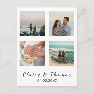 Cartão Postal Fotografia de Casamento Personalizada Presente Per
