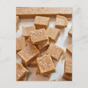 Cartão Postal Fotografia de Comida Fudge de Caramelo com Sal do