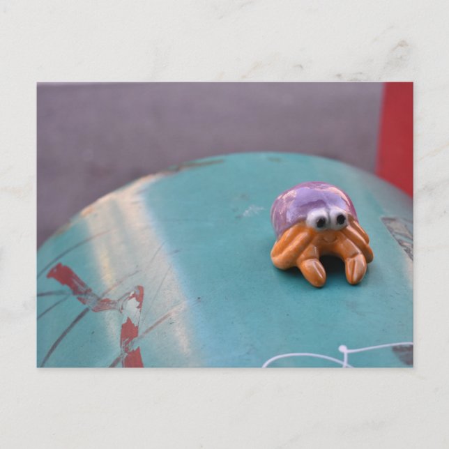 Cartão Postal Fotografia de Crabby Crab NYC Urban Street (Frente)