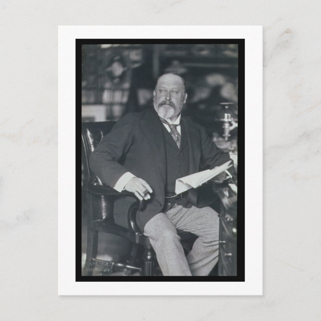 Cartão Postal Fotografia de Edward VII (1841-1910) (b/c) (Frente)