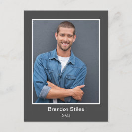 Cartão Postal Fotografia de ensaio do ator em postal