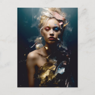 Cartão Postal Fotografia de Modelo de Moda Loira