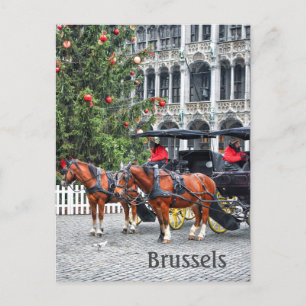 Cartão Postal Fotografia de Natal Bruxelas Bélgica 