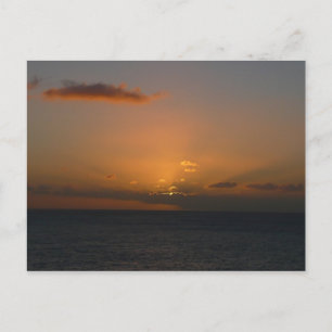 Cartão Postal Fotografia de paisagens do Sol por Trás das Nuven