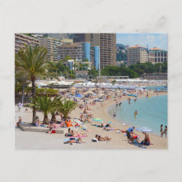 Cartão Postal Fotografia de pessoas na praia em Monte Carlo