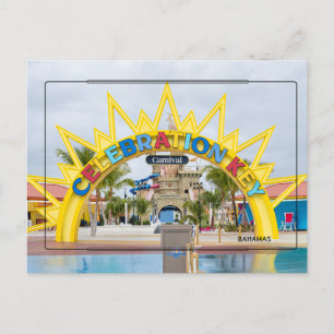 Cartão Postal Fotografia de Viagem Tropical Caribenha Souvenir