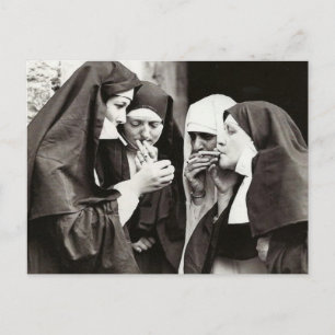Cartão Postal Fotografia de Vintage de Freiras