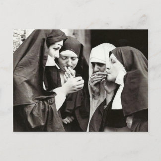 Cartão Postal Fotografia de Vintage de Freiras